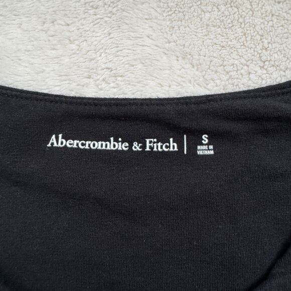 Abercrombie Long-Sleeve Cotton-Blend Seamless Fabric Cropped Tee - Picture 3 of 4